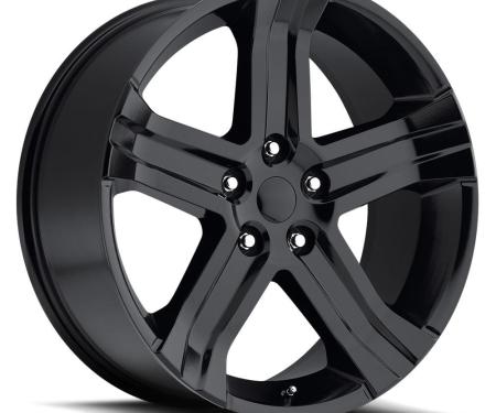 Factory Reproductions FR 69 &ndash; Ram Truck Rt Replica Wheels 22x9 5x5.5 +20 HB 77.8 2013 Dodge Ram Rt Gloss Black with Cap 69290205502