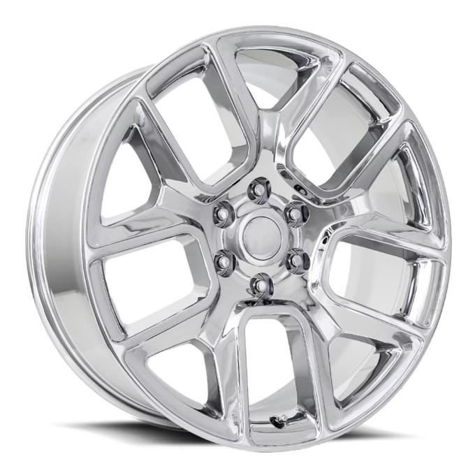 Factory Reproductions FR 76 &ndash; Ram Truck 1500 Replica Wheels 24x10 6x5.5 +25 HB 77.8 19 Ram 1500 Chrome with Cap 76410256501