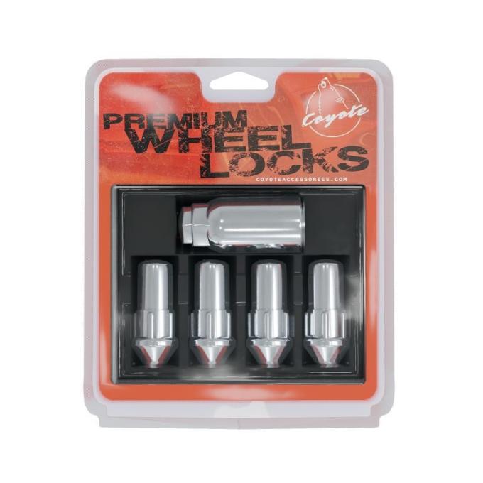 Factory Reproductions Lock Set Lockset - Xl 14mm X 1.50 (1.9") Chrome- 4pcs+Key (741148l) L-LO14150LC