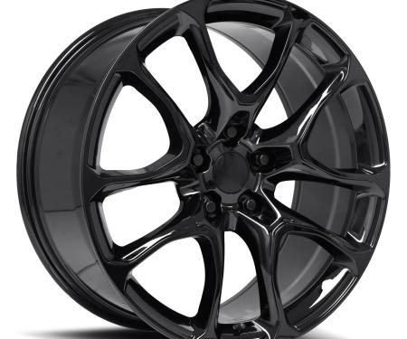 Factory Reproductions FR 551 - Durango SRT Replica Wheel 22x9.5 5x5 +35 HB 71.5 Durango SRT Gloss Black with Cap 551295355002F