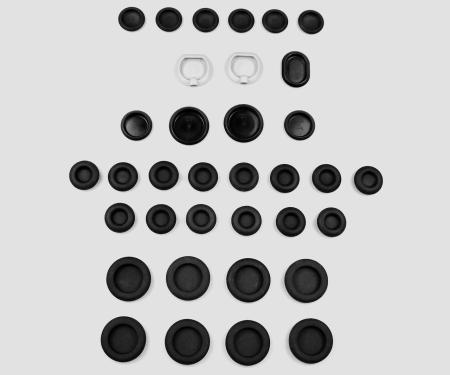 Detroit Muscle Technologies Mopar B Body 73-74 Roadrunner Satellite NOT CHARGER 35pc Body Plug Set BSA7374BP01-BPK15