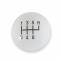 Hurst Shift Knob, 6 Speed, White 1630040