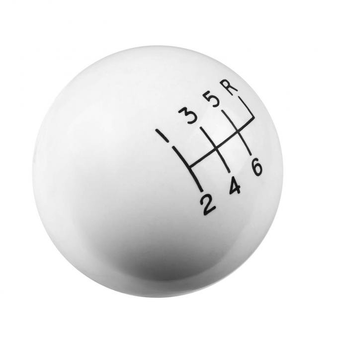 Hurst Shift Knob, 6 Speed, White 1630040