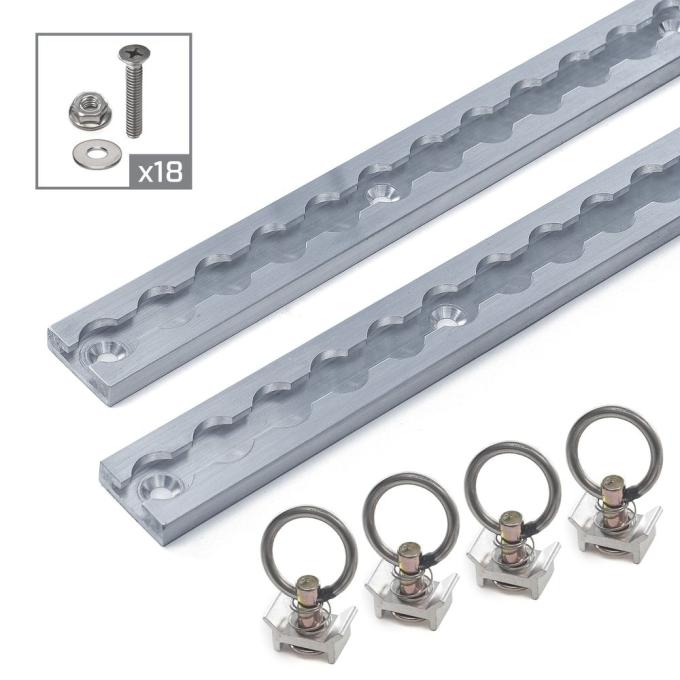 Race Ramps 4 VersaTie Recess-Mounted Track Kit with Square Edge (Series 2) 522248