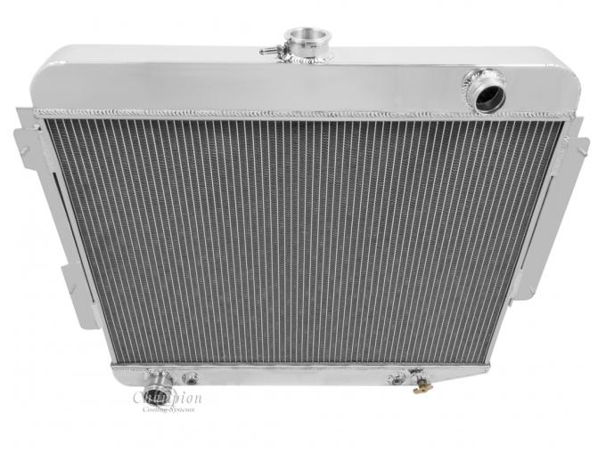 Champion Cooling 1966-1969 Dodge Charger 4 Row All Aluminum Radiator Made With Aircraft Grade Aluminum MC1640