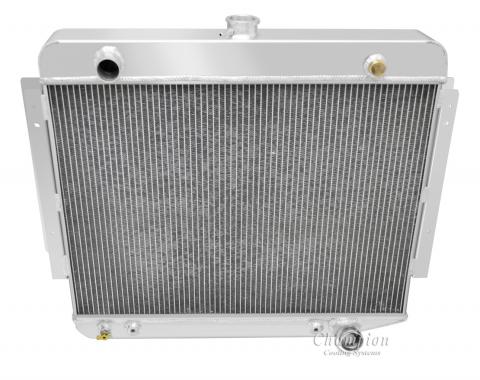 Champion Cooling 1974-1978 Dodge Ramcharger 4 Row All Aluminum Radiator Made With Aircraft Grade Aluminum MC889