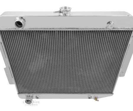 Champion Cooling 1966-1969 Dodge Charger 4 Row All Aluminum Radiator Made With Aircraft Grade Aluminum MC1638
