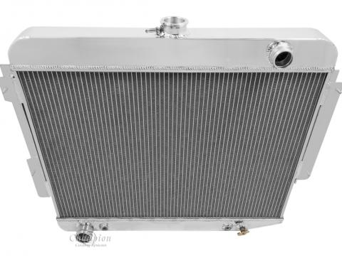 Champion Cooling 1966-1969 Dodge Charger 3 Row All Aluminum Radiator Made With Aircraft Grade Aluminum CC1640