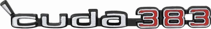 AMD Hood Emblem, Cuda 383, LH or RH, 70-71 Barracuda K-2998796