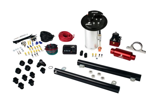 Aeromotive A1000 In-Tank Pump Gas Fuel System with 5.4L CJ Fuel Rails, 10-17 Mustang GT 17323