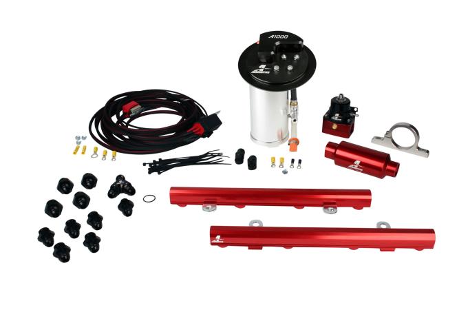 Aeromotive A1000 In-Tank Race Fuel System with 5.0L 4-V Fuel Rails, 10-17 Mustang GT 17324