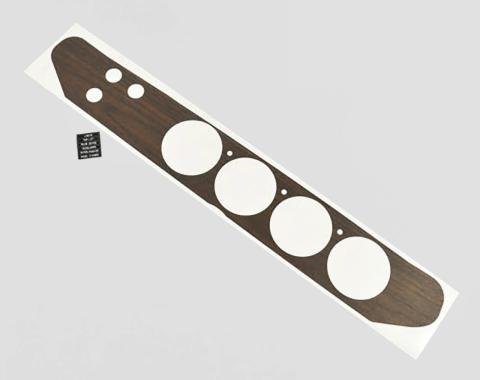 Detroit Muscle Technologies Mopar E Body 72-74 Rallye Dash Overlay - 3 HOLE, WALNUT WOODGRAIN EXX7274OL43-WALNUT