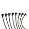 Taylor Cable Chevy Big Block Race Fit 8mm Spiro-Pro Spark Plug Wire Set with Under Headers HEI Fitment, Black, 90&deg; Spark Plug Boot Angle 76002