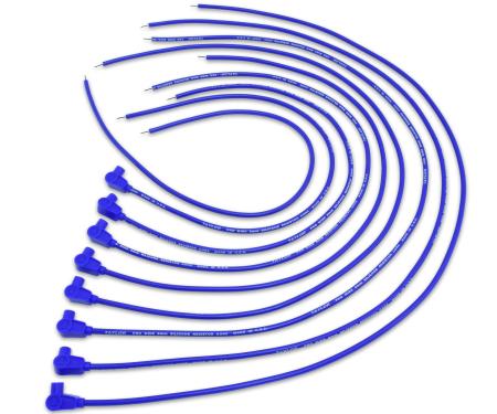 Taylor Cable Universal 8mm Resistor Core Pro Spark Plug Wire Set, 8 Cylinders, 90&deg; Spark Plug Boot Angle, Blue 70651