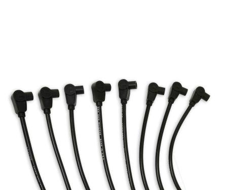 Taylor Cable Chevy Small Block Race Fit 8mm Spiro-Pro Spark Plug Wire Set with Over Valve Cover Socket Fitment, Black, 90&deg; Spark Plug Boot Angle 76027