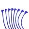 Taylor Cable Universal 8mm Resistor Core Pro Spark Plug Wire Set, 8 Cylinders, 90&deg; Spark Plug Boot Angle, Blue 70651