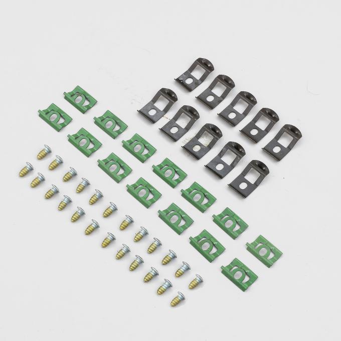 Detroit Muscle Technologies Mopar B Body 66-67 Charger Satellite Windshield Reveal Trim Clip Set BXX6667TC01-C8010