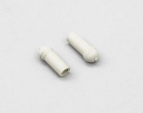 Detroit Muscle Technologies Mopar A B C E Body 67-76 VISOR TIPS - WHITE CHR2789037-WHITE