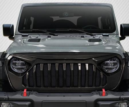 Extreme Dimensions 2018-2025 Jeep Wrangler Carbon Creations Predator Carbon Fiber Grille 116320