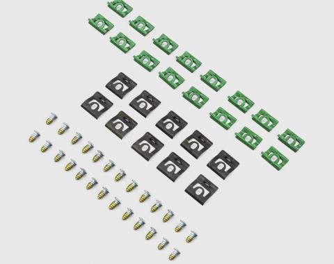 Detroit Muscle Technologies Mopar B Body 68-70 Charger Coronet Roadrunner Windshield Reveal Trim Clip Set BXX6870TC01-C8000