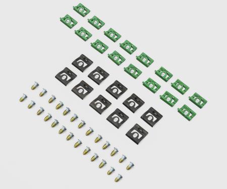 Detroit Muscle Technologies Mopar B Body 68-70 Charger Coronet Roadrunner Windshield Reveal Trim Clip Set BXX6870TC01-C8000