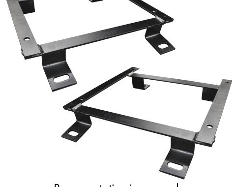 TMI Factory Front Bench Conversion to Bucket Seat Brackets, 1961-1971 Dodge Pickup Crew Cab, 47-5090