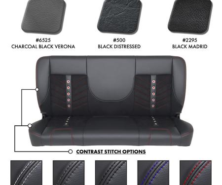 TMI 60" Solid Back Bench Seat, Sport-VXR Pattern 47-9978