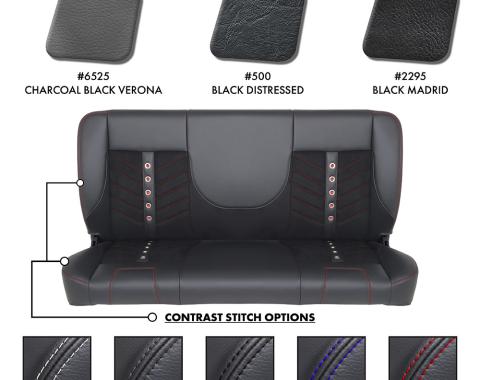 TMI 60" Solid Back Bench Seat, Sport-VXR Pattern 47-9978