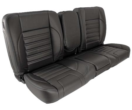 TMI 60" Deluxe Bench Seat, Sport Pattern  Charcoal Black Verona Vinyl W/Black Stitch 47-9850-6525-BKS