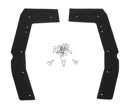 AMD Fender Splash Shield Seals, Front, with Clips, 67-69 Barracuda F-FSF11