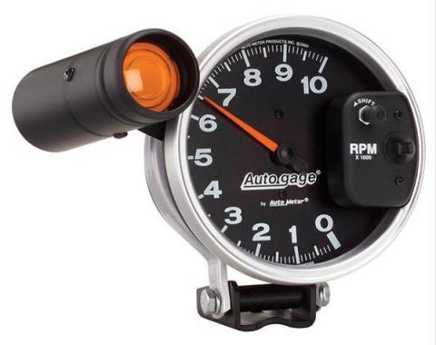 Auto Meter Products 233904 Pedestal Mount Tachometer, 10,000 RPM, Black Face