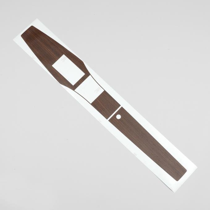 Detroit Muscle Technologies Mopar Console Overlay A Body 72-76 AUTO - WALNUT with button hole AXX7276OL10-WALNUT