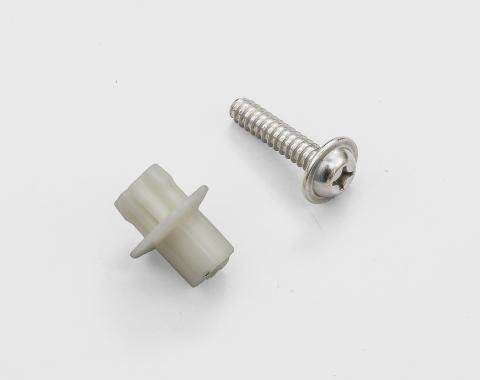 Detroit Muscle Technologies Mopar A Body 70-72, B 68-70, E 70-74 Door Window Glass Up Stop Bumper & SCREW - SHORT 1" CHR2894599-SCREW