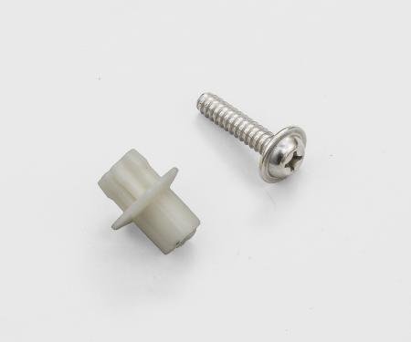 Detroit Muscle Technologies Mopar A Body 70-72, B 68-70, E 70-74 Door Window Glass Up Stop Bumper & SCREW - SHORT 1" CHR2894599-SCREW