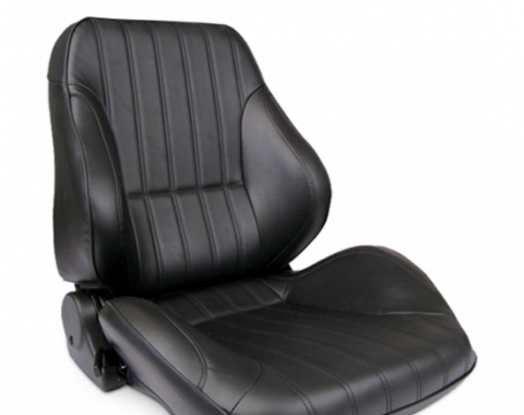 Procar Lowback Rally Seat, Right, Black Leather