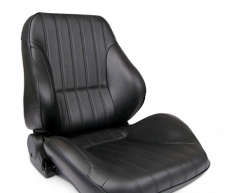 Procar Lowback Rally Seat, Right, Black Leather