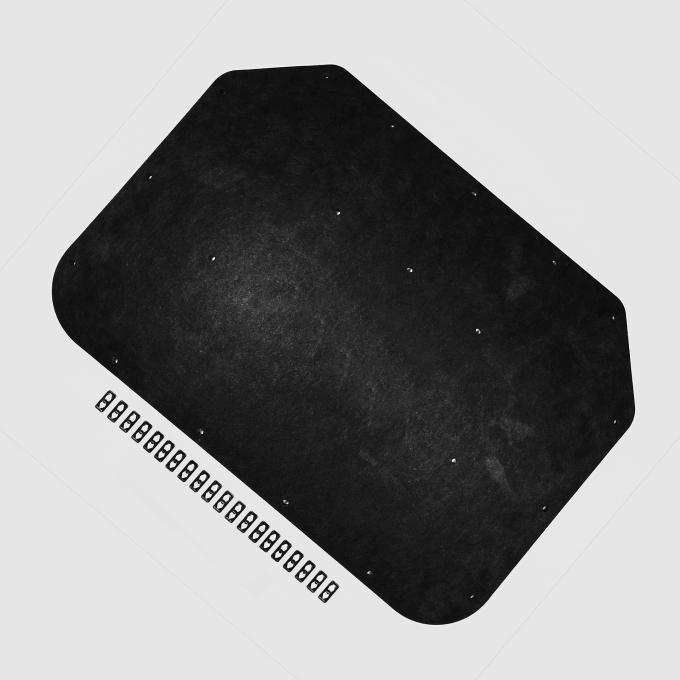 Detroit Muscle Technologies Mopar E Body 70-74 Barracuda, Challenger Hood Insulation Pad METAL Clips FOIL BACKING EXX7074HP01-FOIL-METAL CLIPS