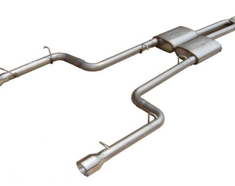 Pypes Cat Back Exhaust System Split Rear Dual Exit 66-74 Mopar B-Body 3 in Intermediate And Tail Pipe Race Pro Muffler/Hardware/4 in Polished Tips Incl Natural Finish 409 Stainless Steel Exhaust SMC11R