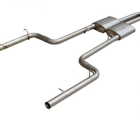 Pypes Cat Back Exhaust System Split Rear Dual Exit 11-14 Charger V6 2.5 in Intermediate And Tail Pipe Street Pro Muffler/Hardware Incl Tip Not Incl Natural Finish 409 Stainless Steel Exhaust SMC26S