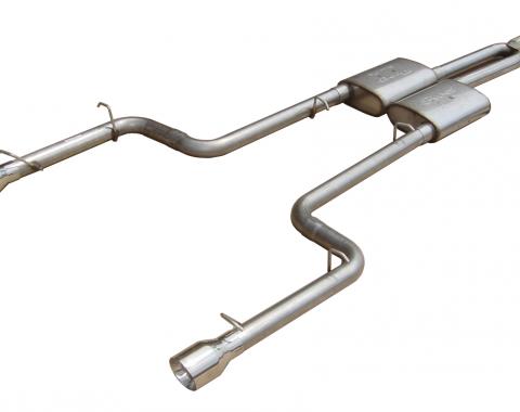 Pypes Race Pro Series Cat Back Exhaust System Split Rear Dual Exit 2.5 in Intermediate And Tail Pipe Race Pro Muffler/Hardware/4 in Polished Tips Incl Natural 409 Stainless Steel Exhaust SMC10R