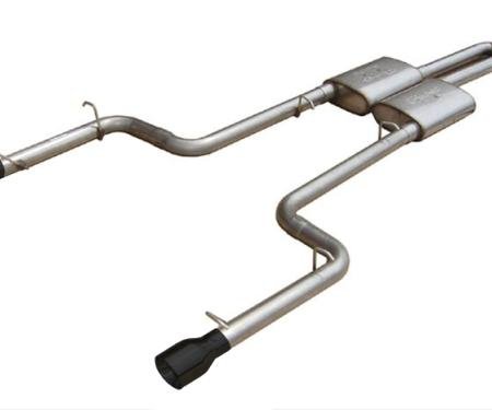 Pypes Cat Back Exhaust System Split Rear Dual Exit 06-10 Charger V6 2.5 in Intermediate And Tail Pipe Race Pro Muffler/Hardware/4 in Black Tips Incl Natural Finish 409 Stainless Steel Exhaust SMC12RB