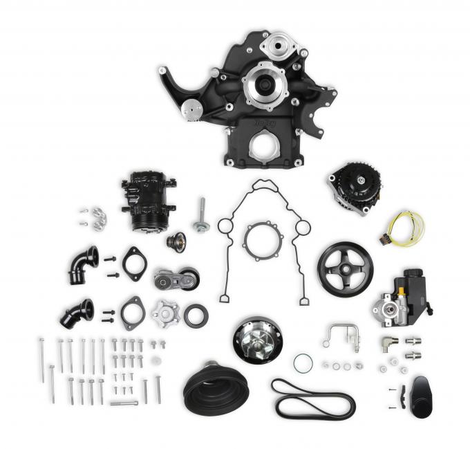 Holley Black Mid-Mount Complete Accessory System 20-290BK