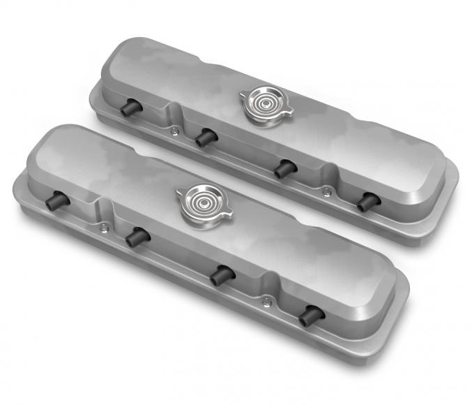 Holley 2-Piece Pontiac Style Valve Cover, Gen III/IV LS, Natural 241-190