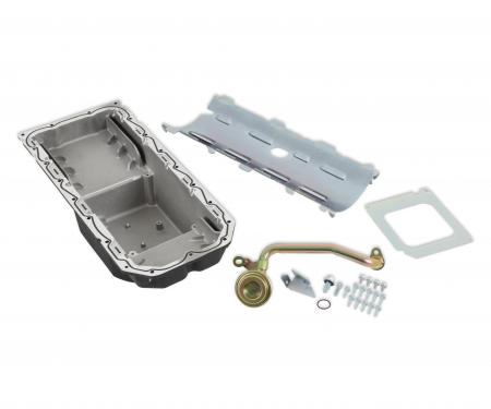 Holley Gen III Hemi Swap Oil Pan, Mid-Sump, Hellcat, Black 302-64BK