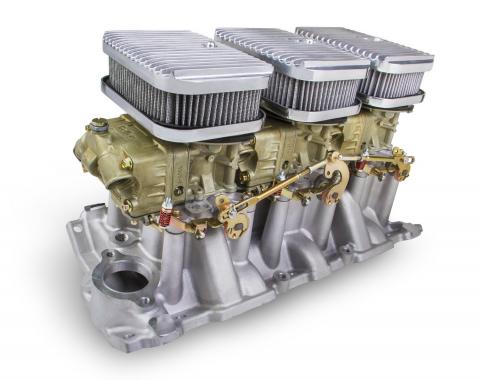 Holley Tri-Power 3X2 SBC INTAKE and DICHROMATE CARBS KIT 300-521DA