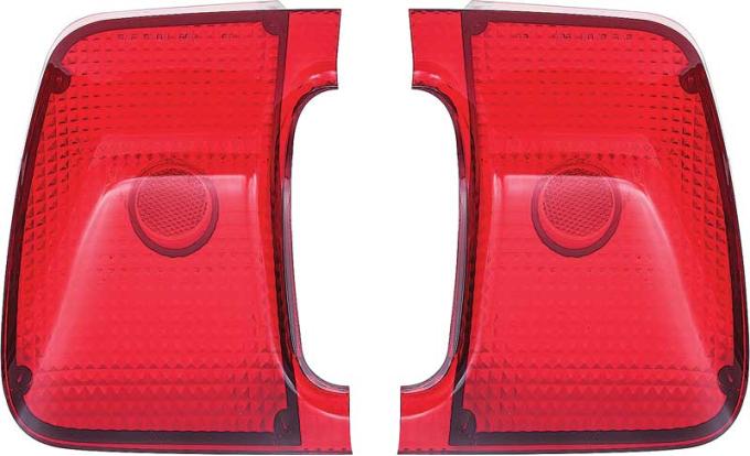 OER 1969 Plymouth Barracuda, Tail Lamp Lens Set, Pair MA2079