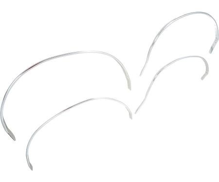 OER 1970-74 Plymouth Barracuda, Wheel Opening Molding Set, Front and Rear, 4 Piece Set, Made In USA MN1488