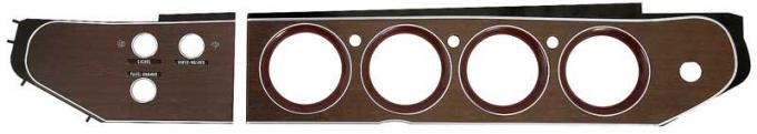 OER 1972-74 Mopar E-Body Woodgrain Rallye Gauge Bezel Set, Hardtop , 3 Switch ME1486