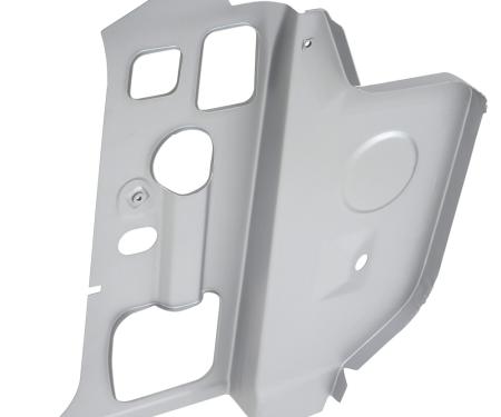 1970-74 Barracuda, Cuda, Challenger, Inner Cowl Side Hinge Panel, Passenger Side, Weld Thru Coated