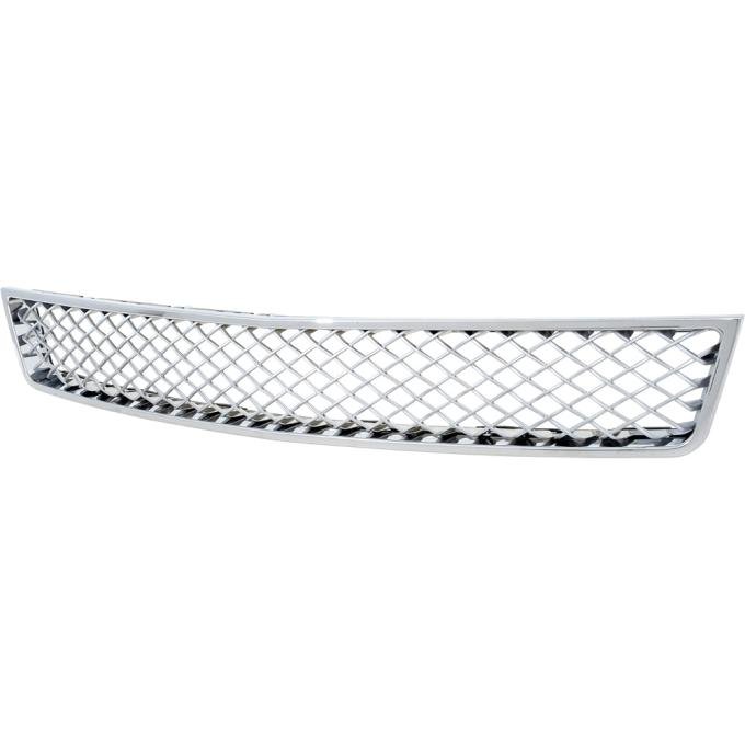 2007-14 Avalanche, Suburban, Tahoe, Lower Grill, Chrome Trim, Silver Mesh Inserts